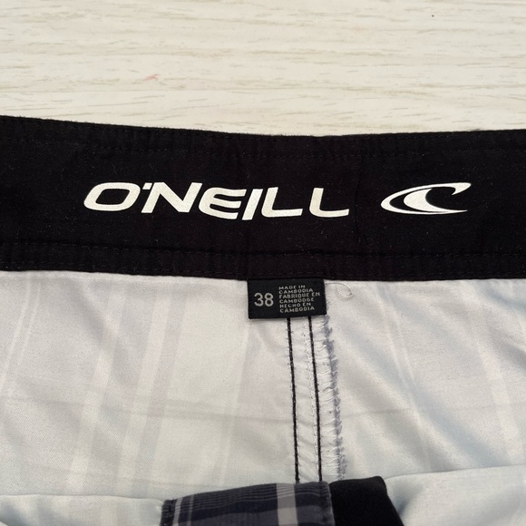 Oneill Board Shorts Mens 38 Surfing Trunks Multicolor Plaid Pocket. - Picture 7 of 7